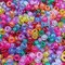 500 Pieces 6x9mm Mixed Colors Glitter Transparent Mix Plastic Pony Beads